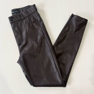 ZARA Leather Skinny Pants